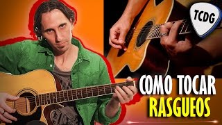 Como Tocar Rasgueos y Ritmos en Guitarra Acústica Súper Fácil TCDG [upl. by Telfer]