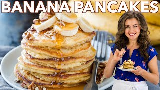 The Best BANANA PANCAKES Recipe [upl. by Varien]