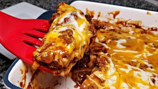 BEEF ENCHILADAS  Easy Enchilada Sauce Recipe  How To Make Cheesy Baked Enchiladas [upl. by Riccardo]