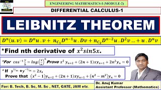 Leibnitz Theorem  Leibnitz Theorem Engineering Mathematics  Leibnitz Theorem BSc 1st Year [upl. by Hunger626]