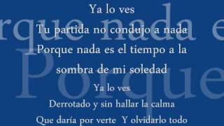 David Bisbal  esta ausencia lyrics [upl. by Eran]