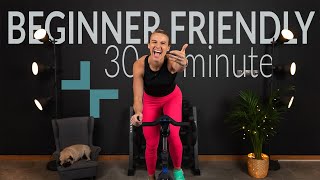 Friendliest Beginner Rhythm Indoor Cycling Class  30 minute [upl. by Kinny907]