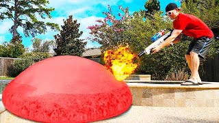 GIANT WUBBLE BUBBLE vs FLAMETHROWER [upl. by Hollyanne]