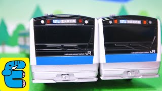 プラレール E233系京浜東北線改造 通勤電車 Plarail Upgrade Series E233 KeihinTohoku Line Train English Subs [upl. by Ynattib]