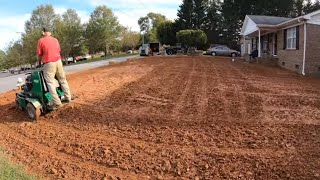 Regrading and seeding a residential yard [upl. by Dermot616]