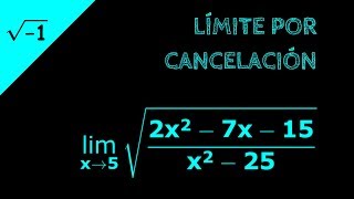 Cálculo Diferencial Límite con raíz por cancelación factorización división sintética [upl. by Annayrb600]