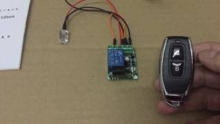 How to use 1 Channel DC12V Remote Control Switch with 2 button remote control [upl. by Nallad]