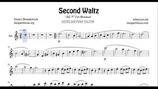 Waltz Nº 2 Sheet Music for Alto Saxophone amp Baritone Sax E Flat Vals by Shostakovich [upl. by Kalinda]