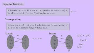 Abstract Algebra 1 Injective Functions [upl. by Oironoh]