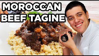 Moroccan Beef Tagine Recipe with Couscous [upl. by Paten]