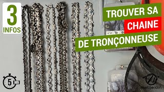 TUTO  3 infos essentielles pour trouver votre chaîne tronçonneuse [upl. by Llibyc]