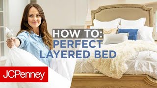 How To Make a Perfect Layered Bed  JCPenney [upl. by Hadwin]