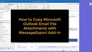 How to Copy All Attachments from Microsoft Outlook Emails [upl. by Anaylil]