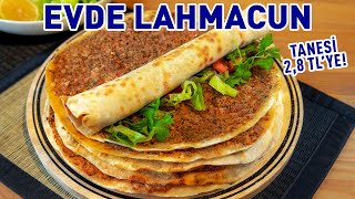 Evde Çıtır Lahmacun Tarifi  Tavada Fırınsız Lahmacun Nasıl Yapılır [upl. by Columba]