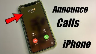 How to Turn on Announce Calls in iPhone  My iPhone speaks Caller id When Call [upl. by Eidson]