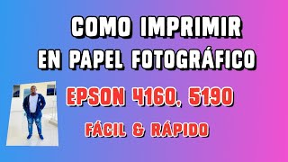 Imprimir en papel fotografico EPSON L4160 5190 Fácil 2021 [upl. by Akinet]