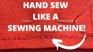 Hand Sewing Tutorial RIGHT HANDED Backstitching [upl. by Pubilis782]