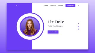 Responsive Personal Portfolio Website Using HTML CSS amp JavaScript [upl. by Bullivant]