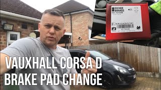 Vauxhall Corsa Brake Pads How To Repair [upl. by Miltie530]