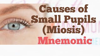 What are the Causes of Small Pupils Miosis Mnemonic [upl. by Sherill]