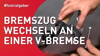 Bremszug an einer VBrake richtig wechseln [upl. by Ydnelg]