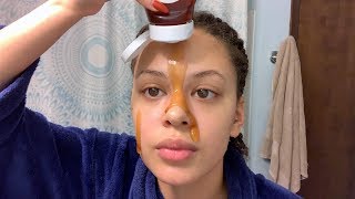 I Put Honey on My Face Everyday for a Month [upl. by Bunns]