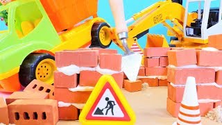 EinTag auf der Baustelle  Wir bauen ein Haus  Spielzeugvideo für Kinder [upl. by Ehrenberg]