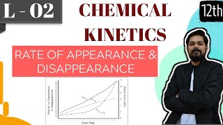 Chemical Kinetics  class 12 part 2  Rate of disappearance an appearance [upl. by Desi]