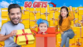 50 BIRTHDAY GIFTS FROM MYRA  UMESH BIRTHDAY VLOG  GIVEAWAY [upl. by Nyrrek]