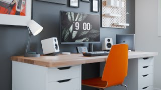 Modern Workspace Desk Setup Makeover [upl. by Nangatrad]