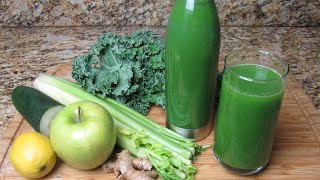 Simple Green Juice Recipe  Detoxing and Cell Rejuvenating Green Juice [upl. by Dorisa]