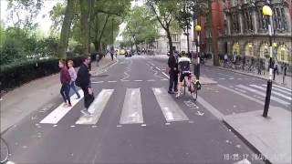 Angry Pedestrian Blocks Cyclist As He Races Through Zebra Crossing [upl. by Dicks749]