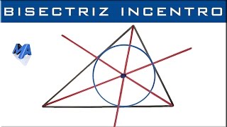 Bisectrices de un triangulo  Incentro [upl. by Anella]