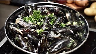 Moules crèmeailvin blanc FACILE RAPIDE amp DÉLICIEUX [upl. by Leumek]