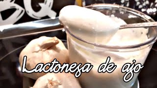 Lactonesa de ajo o alioli de leche SIN HUEVO con truco para que no se corte lacomidadecadadia [upl. by Eellah]