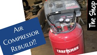 DIY Air Compressor Repair  Rebuild [upl. by Fernande]