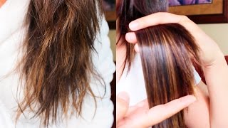 TRATAMIENTO CASERO PARA EL CABELLO SECO Y MALTRATADO CABELLO SIN FRIZZ Y SIN PUNTAS ABIERTAS [upl. by Latsirc]