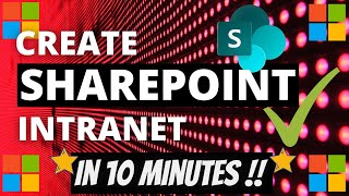 Create SharePoint Intranet Website in 10 minutes [upl. by Deyas]