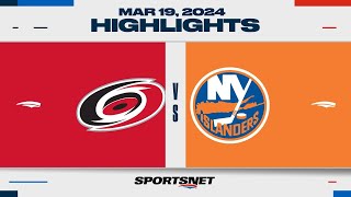 NHL Highlights  Hurricanes vs Islanders  March 19 2024 [upl. by Cataldo]