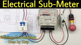 How to Install electric SubMeter Wiring Connection of Submeter Use of Submeter in Hindi [upl. by Eadie]