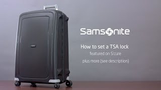 Samsonite SCure  How to set the TSA lock code [upl. by Phillipp]