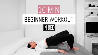 BEGINNER WORKOUT IN BED  lose weight at home [upl. by Akitan362]