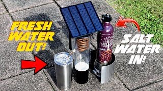 Turn Salt Water Into FRESH Solar Cooled Desalinator [upl. by Idnor]