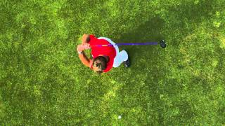 Golf Swing Top Down View  Super Slow Motion [upl. by Nylecoj]