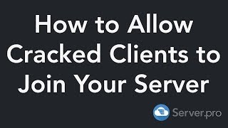 How to Allow Cracked Clients to Join Your Server  Minecraft Java [upl. by Bride]