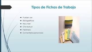 Tipos de Fichas de Trabajo [upl. by Cade532]