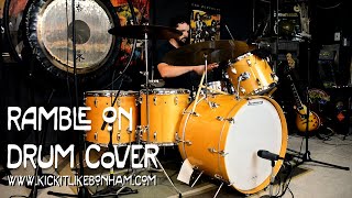 Led Zeppelin  Ramble On w Music  Drum Cover [upl. by Dennis]