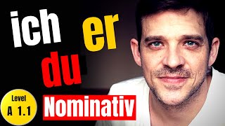 German Personal Pronouns in NOMINATIVE  ich I du you er he  YourGermanTeacher [upl. by Eddina]