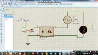 How to use Optocoupler to control an AC Lamp circuit  Proteus Simulation [upl. by Olenta269]