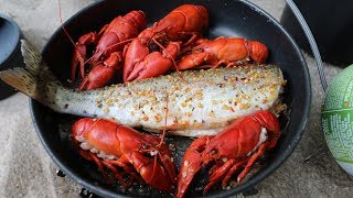 Catch n Cook SPICY Crawfish and WILD Trout [upl. by Eenoj]